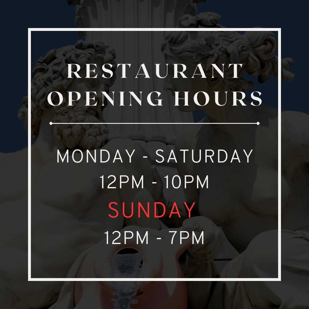 The greek Table Donnington opening hours