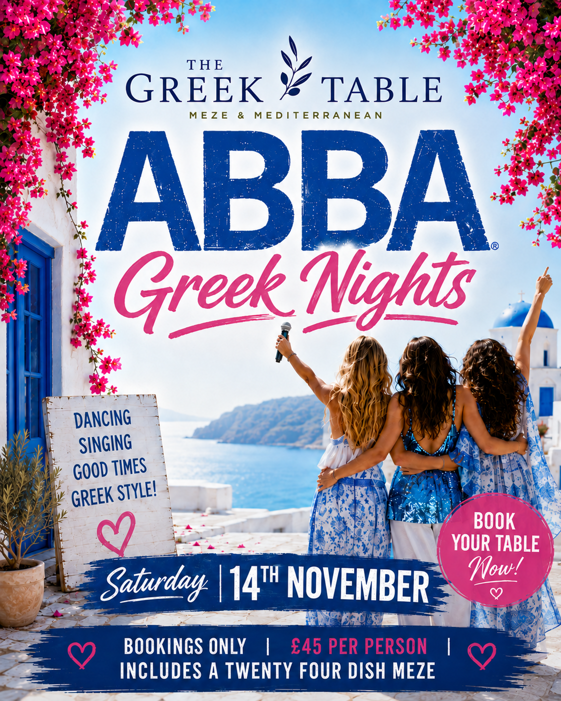 Abba Party Night The Greek Table Newbury
